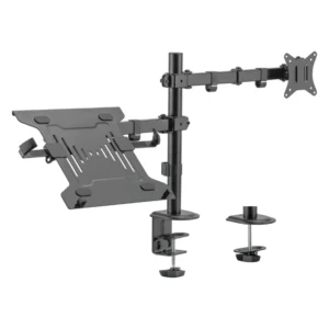 Brazo Soporte Para Laptop Y Monitor Koreano (Ke32-Ml) Rack Base, Monitor 17 A 35, Laptop 10 A 15.6, De 2Kg Hasta 9Kg, Altura Regulable