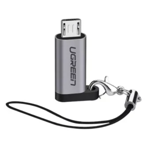 Adaptador Usb-C A Micro Usb V8 Ugreen Us282 (50590) Negro, Hasta 480 Mbps