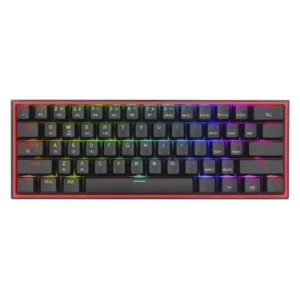 Teclado Inalambrico Redragon Fizz Pro 60% (K616-rgb-b) Mecanico, Bluetooth, Negro, Switch Rojo, Led-rgb