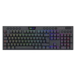 Teclado Inalambrico Redragon Horus Fs (K618-rgb-sp-r) Gaming, Negro, Mecanico, Switch Rojo, Bluetooth, Led-rgb