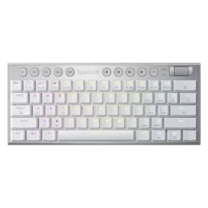 Teclado Inalambrico Redragon Horus Mini Pro 60% (K632w-rgb-pro) Gaming, Blanco, Mecanico, Switch Rojo, Bluetooth, Led-rgb
