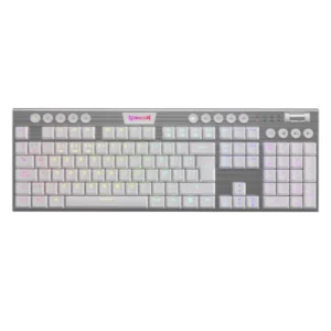 Teclado Redragon Horus (K619w-rgb-r) Gaming, Blanco, Mecanico, Switch Rojo, Led-rgb