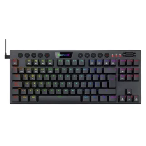 Teclado Redragon Horus Tkl 80% (K622-rgb-sp-r) Gaming, Negro, Mecanico, Switch Rojo, Led-rgb