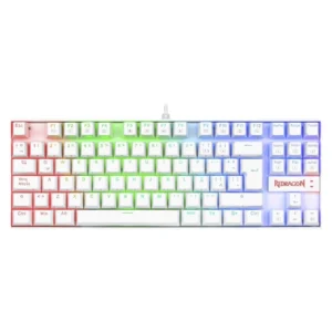 Teclado Redragon Kumara 80% (K552w-rgb-r) Gaming, Blanco, Mecanico, Switch Rojo, Led-rgb