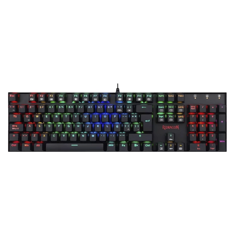 Teclado Redragon Mitra (K551rgb-1) Gaming, Negro, Mecanico, Switch Rojo, Led-rgb 1 Teclado Redragon Mitra (K551rgb-1) Gaming, Negro, Mecanico, Switch Rojo, Led-rgb