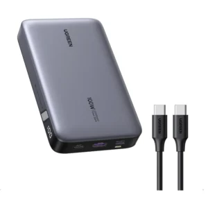 Power Bank Ugreen Pb720 (25188) Portatil Nexode, Pantalla Digital, 3 Puertos Pd, Carga Rapida De 100 W, 20000Mah