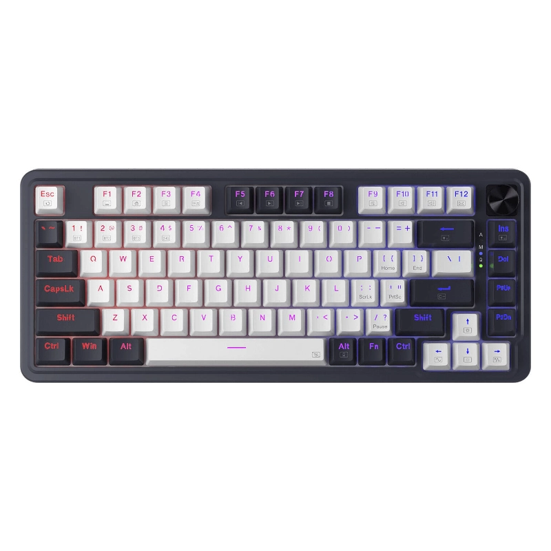 Teclado Inalambrico Redragon Ucal Pro 80% (K673wb-rgb-pro) Gaming, Negro Con Blanco, Mecanico, Switch Rojo, Bluetooth, Led-rgb 1 Teclado Inalambrico Redragon Ucal Pro 80% (K673wb-rgb-pro) Gaming, Negro Con Blanco, Mecanico, Switch Rojo, Bluetooth, Led-rgb