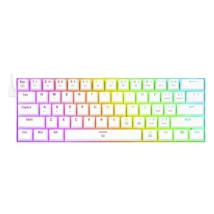 Teclado Redragon Dragonborn 60% (K630w-rgb) Gaming, Blanco, Mecanico, Switch Rojo, Led-rgb