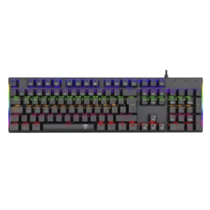 Teclado T-dagger Naxos (T-tgk310-rd) Gaming, Negro, Mecanico, Switch Rojo, Led-rgb