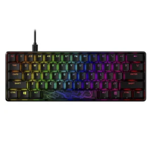 Teclado Hyperx Alloy Origins 60 (4P5N4Aa#Aba) Gaming, Negro, Mecanico, Switch Rojo Lineal, Cubiertas De Pbt Doble Capa De Las Teclas, Led-Rgb