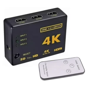 Switch Hdmi 3 X 1 (Sm-C7838Hdmi) 4K X 2K, Ver 1.4, Trasmite Una Sola Imagen De Diferentes Equipos