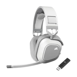 Auricular Inalambrico Corsair Hs80 Max (Ca-9011296-Ww) Blanco, Multiplataforma, Bluetooth, Dolby Atmos, Microfono De Calidad Broadcast