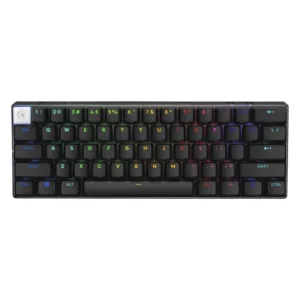 Teclado Inalambrico Logitech G Pro X 60 Lightspeed 60% (920-011902) Gaming, Negro, Mecanico, Switch Tactiles Opticos, Bluetooth, Led-Rgb