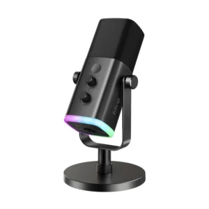 Microfono Fifine Am8 Ampligame (Am8-b) Negro, Boton De Silencio, Soporte De Escritorio, Cable Usb-c/xlr, Led-rgb