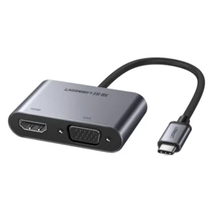 Adaptador Usb-c A 3 En 1 Ugreen Cm162 (50505) 20cm, X1 Hdmi, X1 Vga