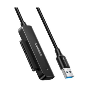 Adaptador Sata A Usb Ugreen (70609) Negro, Usb 3.0, Para Sata 2.5