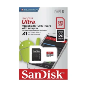 Memoria Micro Sdxc Sandisk Ultra 512gb (Sdsqua4-512g-gn6ma) Uhs-i, Con Card Adaptador