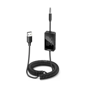 Transmisor Y Receptor De Audio Via Bluetooth Ugreen Bt303 (45236) Modo Tx Y Rx, Bt 5.4, Adaptador Auxiliar De Audio De 3,5 Mm, Coche Y Estereo