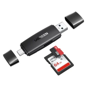 Lector De Memorias Sd Ugreen Cm304 (80191) X1 Sd Slot, X1 Tf Card, Usb-a/usb-c
