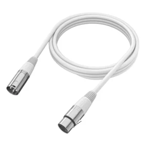 Cable Xlr De 3 Pines Fifine (L9C) Blanco, Macho A Hembra, Negro, 1.8 Metros