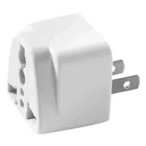 Adaptador Enchufe Con Toma Tierra, Blanco, 10a, 250v