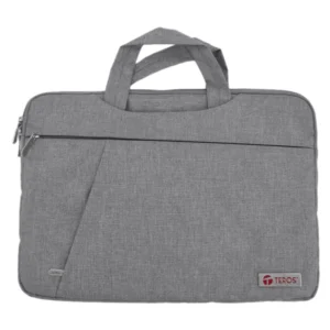 Maletin Para Laptop Teros (Te-9019S) Gris, Poliester, Hasta 15.6