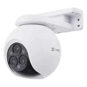 Camara De Seguridad Exterior Ezviz H80F 2K+ Triple 4Mp (Ezh80F444Wkfl) Wifi, Vision Nocturna A Color, Deteccion Movimiento Por Ia, Defensa Activa