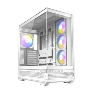 Case Antec C7 Argb White (0-761345-10136-3) Sin Fuente, Blanco, E-Atx, X4 Fan, 2 Panel Vidrio, Led-Argb