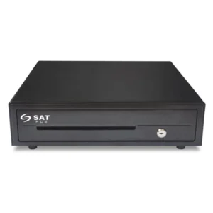 Gaveta De Dinero Sat (Sat 119X) Negro, Metal, 5 Divisiones Para Billetes Y 8 Para Monedas, 410Mm X 420Mm, Rj-11