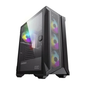 Case Gamemax (Brufen C1) Sin Fuente, Negro, Micro-Atx, 1 Panel Vidrio, X4 Fan, Led-Rgb