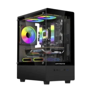 Case Dataone (Nova Bp11) Sin Fuente, Negro, Micro-Atx, 2 Panel Vidrio, X1 Fan, Led-Rgb