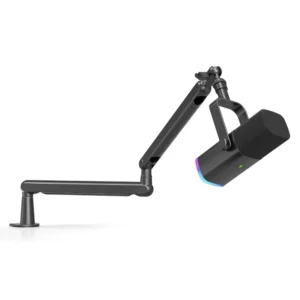 Microfono Fifine Tam8 Ampligame (Tam8-B) Con Soporte De Brazo Bm88, Negro, Boton De Silencio, Cable Usb-C, Puerto Xlr, Led-Rgb