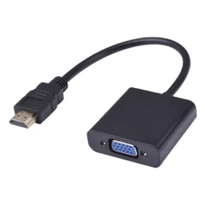 Adaptador Hdmi A Vga, Negro, Con Audio
