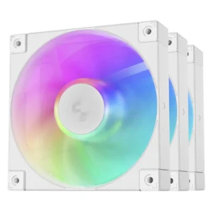 Cooler Para Case Deep Cool Fd12 Argb Wh-3 In 1 (R-Fd12-Whapn3-G) Pack X3, Blanco, 120Mm, Led-Argb