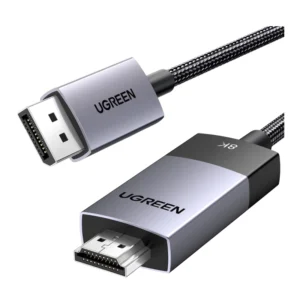 Cable Dp A Hdmi Ugreen Dp115 (80397) Unidireccional 8K @60Hz 4K @120Hz Dp Activo 1.4 A Hdmi 2.1 Cable Hdr, Dolby, Hdcp2.3, 2 Metros