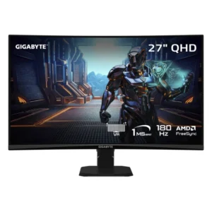 Monitor Gaming Gigabyte Led 27 (Gs27Qca) Curvo, Va, Qhd 2K , 2560X1440, 2 Hdmi/Dp, 1Ms, 180Hz, F/Sync
