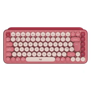 Teclado Inalambrico Logitech Pop Keys 75% (920-010715) Mecanico, Bluetooth, Gx Brown Tactile, Coral Con Rosado