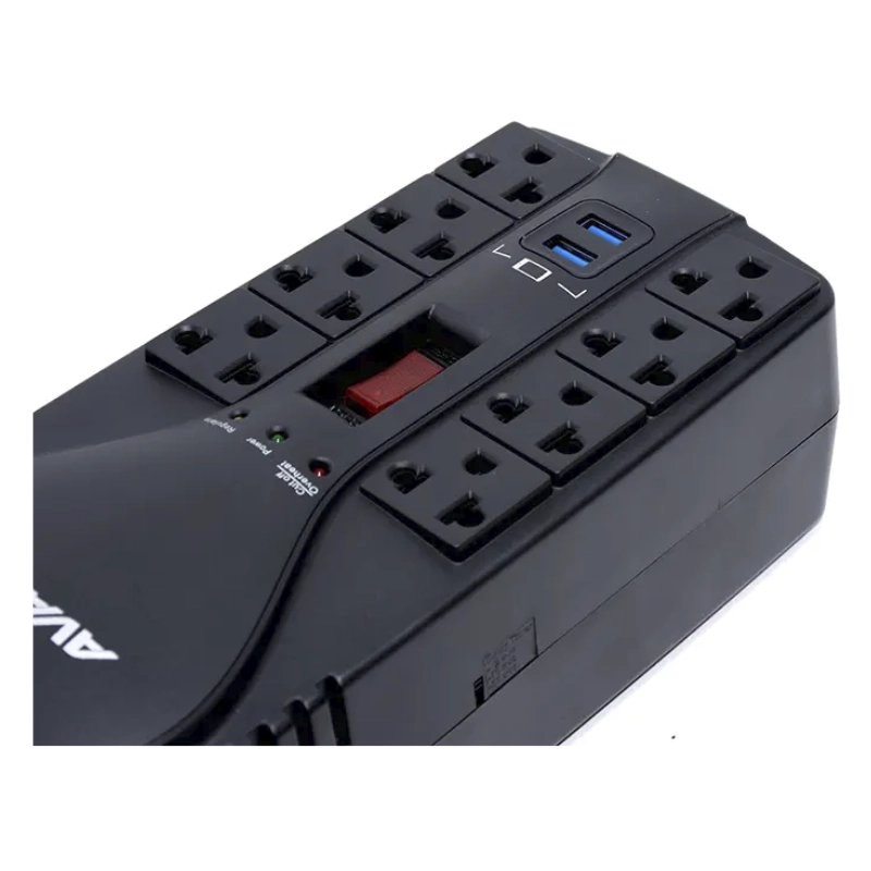 Estabilizador Avatec 8 Tomas (Ava-1200Ub) 1200Va, 600W, 2 Usb 2 Estabilizador Avatec 8 Tomas (Ava-1200Ub) 1200Va, 600W, 2 Usb - Imagen 2