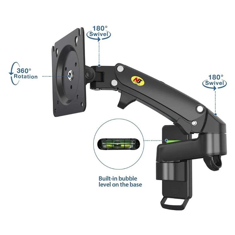 Brazo Soporte Para Monitor North Bayou F150 (1100671042) Rack Pared, Para 17 A 35, De 3Kg Hasta 12Kg, Spcc Con Revestimiento Acabado 2 Brazo Soporte Para Monitor North Bayou F150 (1100671042) Rack Pared, Para 17 A 35, De 3Kg Hasta 12Kg, Spcc Con Revestimiento Acabado - Imagen 2