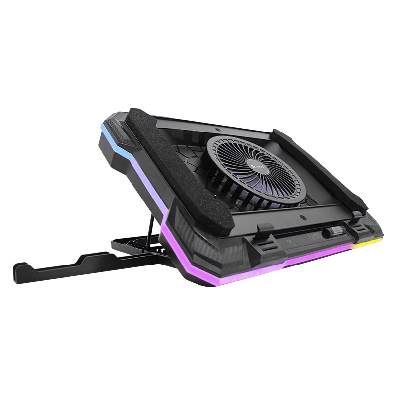 Cooler Para Laptop Teros (Te-7133n) Negro, Para 14 Al 19, X1 Fan, Pantalla Lcd, Led-rgb 2 Cooler Para Laptop Teros (Te-7133n) Negro, Para 14 Al 19, X1 Fan, Pantalla Lcd, Led-rgb - Imagen 2