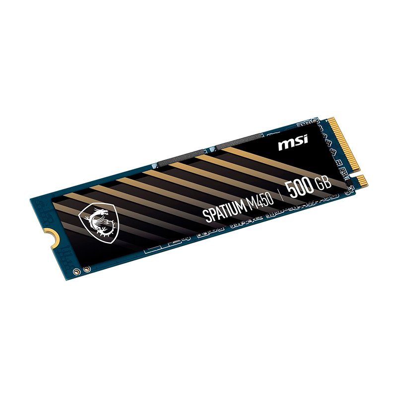 Ssd Solido M.2 Msi Spatium M450 500gb (Sm450n500) 80mm, Nvme Pcie, 3600mb/s, 2300mb/s, Gen4 X 4 2 Ssd Solido M.2 Msi Spatium M450 500gb (Sm450n500) 80mm, Nvme Pcie, 3600mb/s, 2300mb/s, Gen4 X 4 - Imagen 2