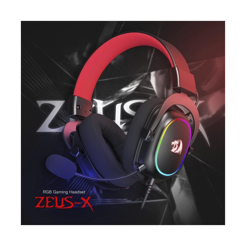 Auricular Redragon Zeus-x (H510-rgb) Gaming, Negro, 7.1, Conexion Usb, Led-rgb 2 Auricular Redragon Zeus-x (H510-rgb) Gaming, Negro, 7.1, Conexion Usb, Led-rgb - Imagen 2
