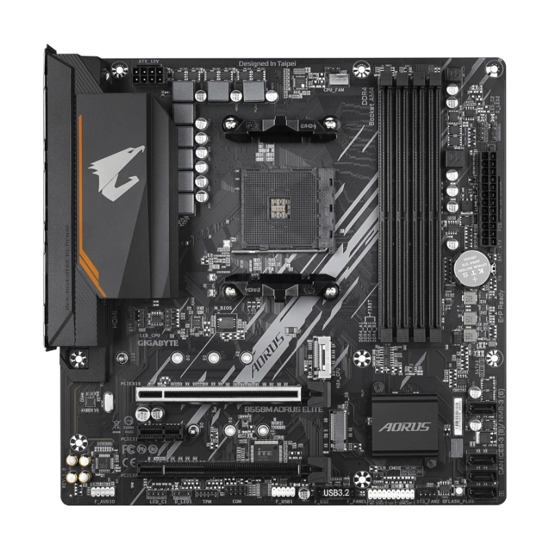 Placa Gigabyte (B550M Aorus Elite) Am4, Micro-Atx, Ddr4 2 Placa Gigabyte (B550M Aorus Elite) Am4, Micro-Atx, Ddr4 - Imagen 2