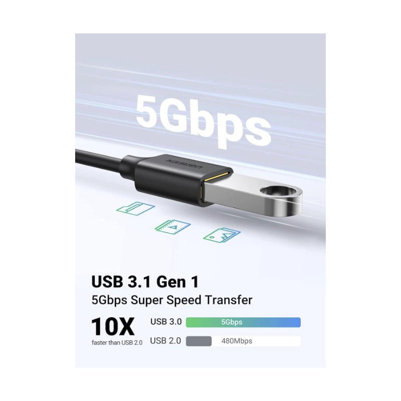 Adaptador Usb-C A Usb 3.0 Ugreen Us154 (30701) Cable De 150 Mm 3 Adaptador Usb-C A Usb 3.0 Ugreen Us154 (30701) Cable De 150 Mm - Imagen 3