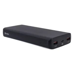 Power Bank Teros (Te-7057N) Negro, 3.7V / 74Wh, 2 Salidas Usb + Usb-C, 20000Mah