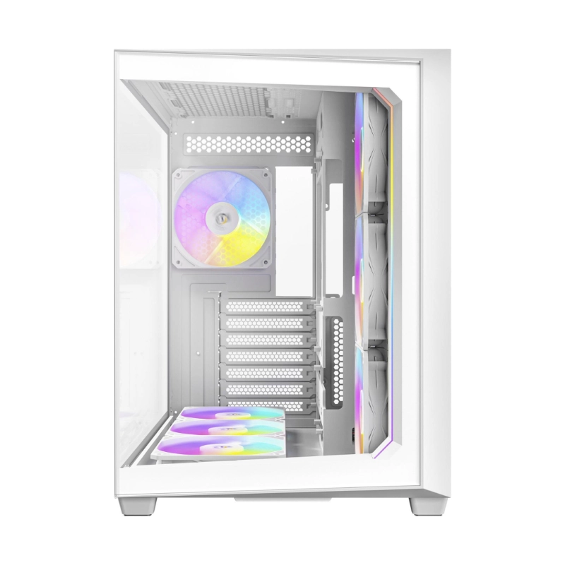 Case Antec C5 Constellation White (0-761345-10034-2) Sin Fuente, Blanco, Atx, X7 Fan, 2 Panel Vidrio, Led-argb 3 Case Antec C5 Constellation White (0-761345-10034-2) Sin Fuente, Blanco, Atx, X7 Fan, 2 Panel Vidrio, Led-argb - Imagen 3