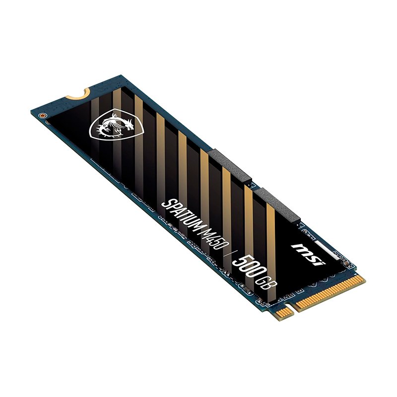 Ssd Solido M.2 Msi Spatium M450 500gb (Sm450n500) 80mm, Nvme Pcie, 3600mb/s, 2300mb/s, Gen4 X 4 3 Ssd Solido M.2 Msi Spatium M450 500gb (Sm450n500) 80mm, Nvme Pcie, 3600mb/s, 2300mb/s, Gen4 X 4 - Imagen 3