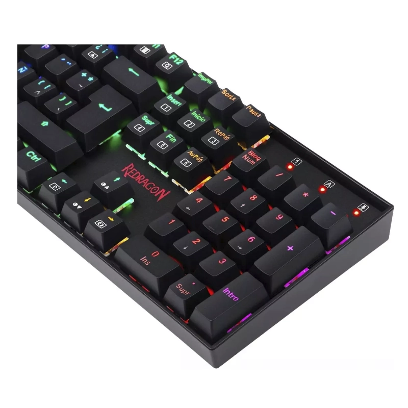 Teclado Redragon Mitra (K551rgb-1) Gaming, Negro, Mecanico, Switch Rojo, Led-rgb 4 Teclado Redragon Mitra (K551rgb-1) Gaming, Negro, Mecanico, Switch Rojo, Led-rgb - Imagen 4