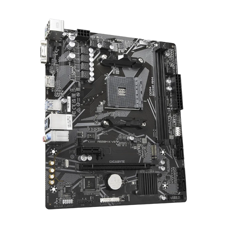Placa Gigabyte (A520m K V2) Am4, Micro-atx, Ddr4 3 Placa Gigabyte (A520m K V2) Am4, Micro-atx, Ddr4 - Imagen 3