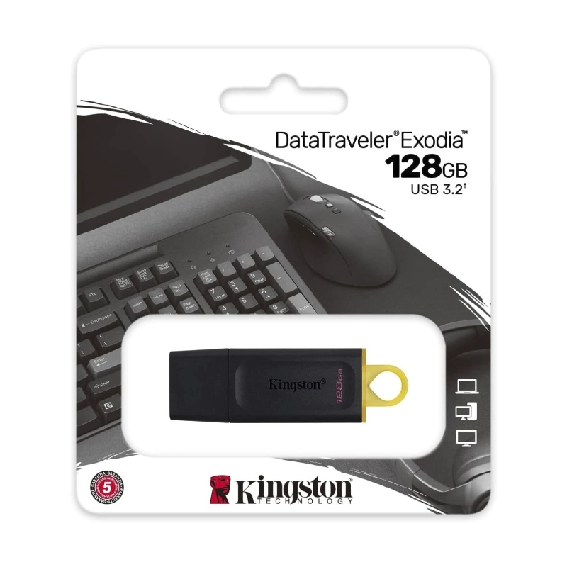 Memoria Usb Kingston 128Gb Datatraveler Exodia (Dtx/128Gb) Negro, 3.2 3 Memoria Usb Kingston 128Gb Datatraveler Exodia (Dtx/128Gb) Negro, 3.2 - Imagen 3